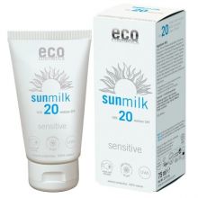 Lapte de plaja BIO pentru piele sensibila cu ulei de zmeura FPS 20, 75 ml
